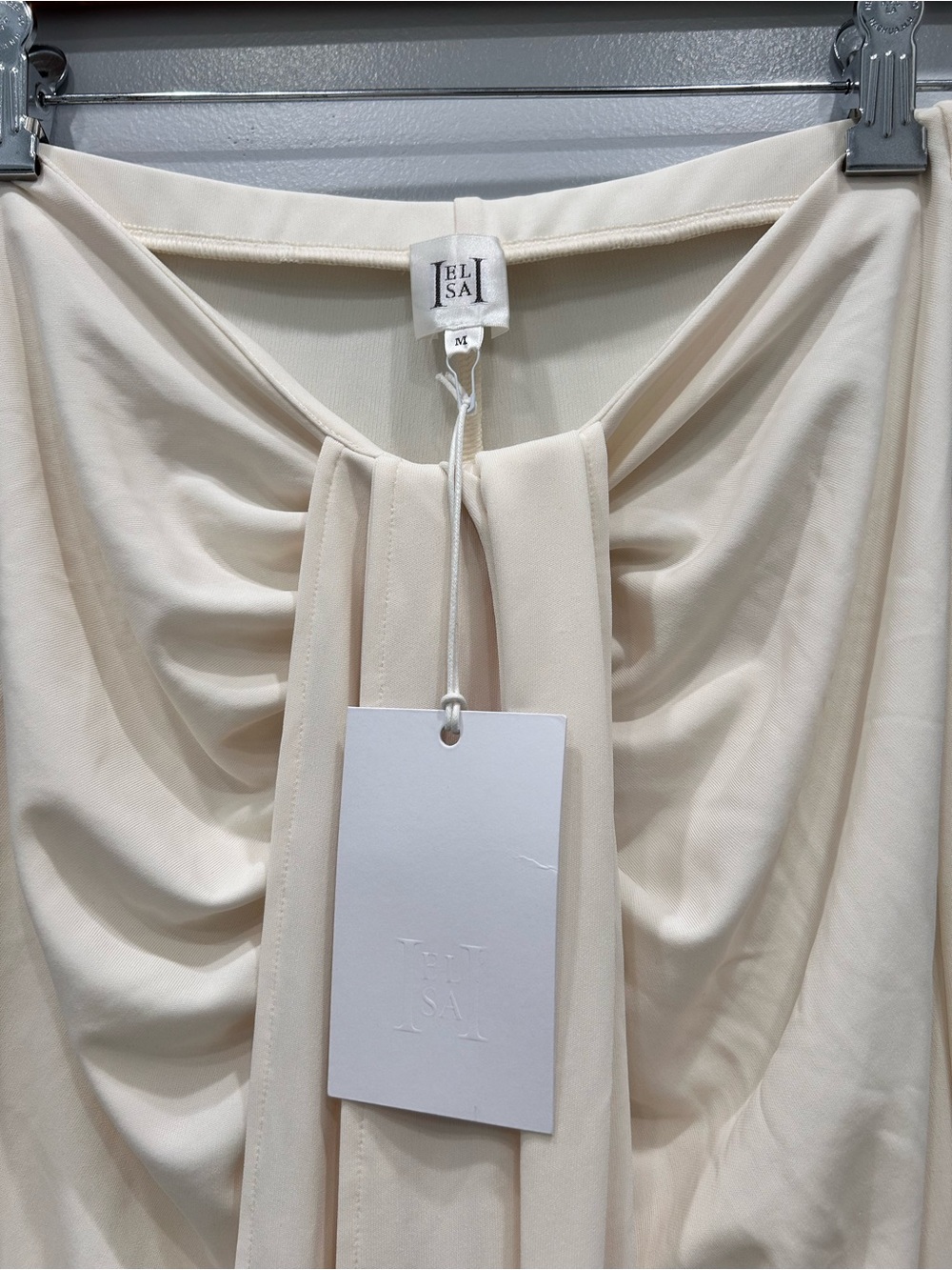 NWT Helsa Matte Jersey Long Goddess Skirt in the Shade Ivory Size Medium - Picture 4 of 11